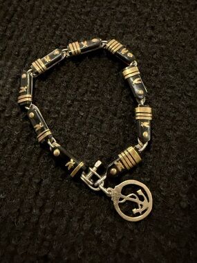 Vintage WW2 Sweetheart Bracelet, Naval Epaulets Supply Ensign Thru Admiral NAVY
